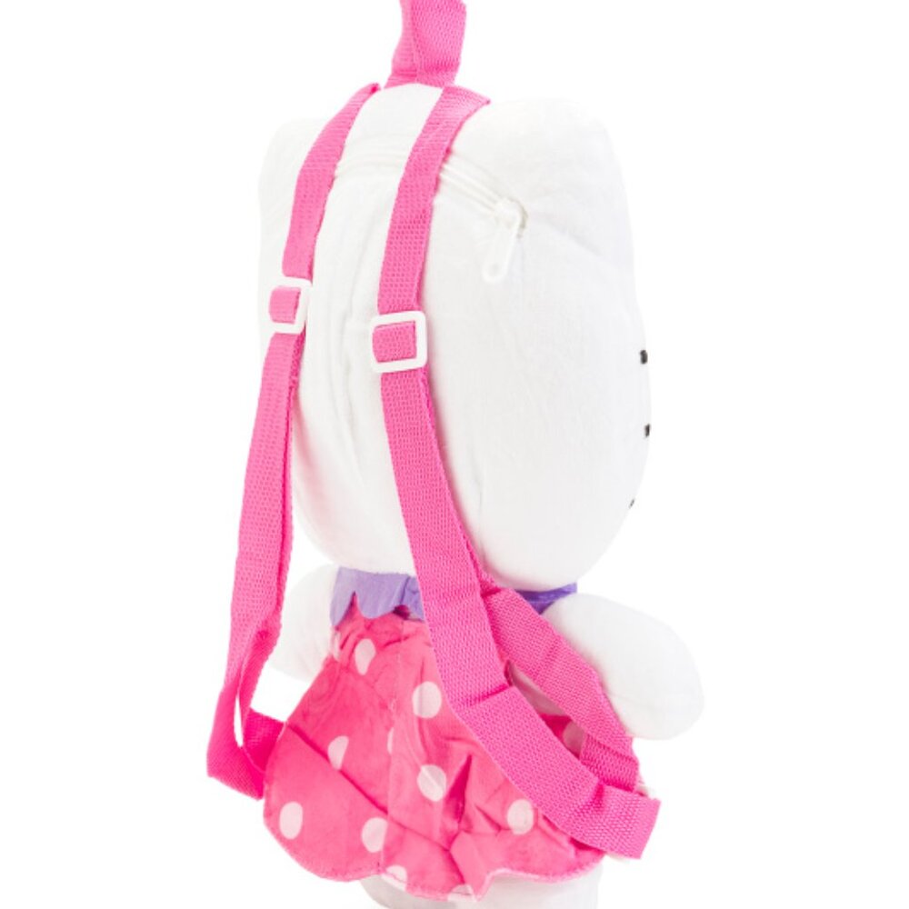 #HK-2035 HELLO KITTY 14in Hello Kitty Polka Dot Figural Backpack - Picture 2 of 2